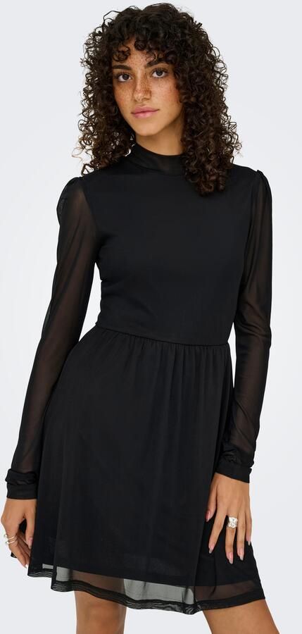 Only Getailleerde jurk met lange mouwen en semi-transparante mouwen model 'ERICA' - Foto 9