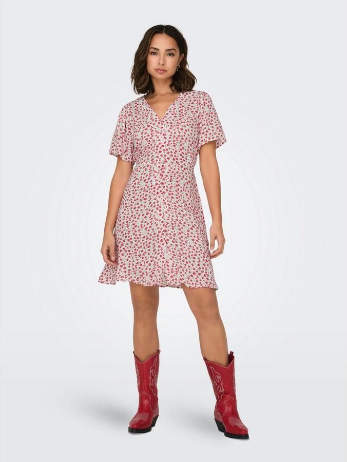 Only Regular fit mini-jurk van pure viscose model 'EVIDA' - Foto 3