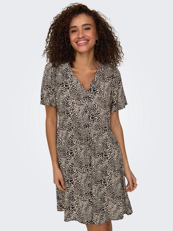 Only Regular fit mini-jurk van pure viscose model 'EVIDA' - Foto 5