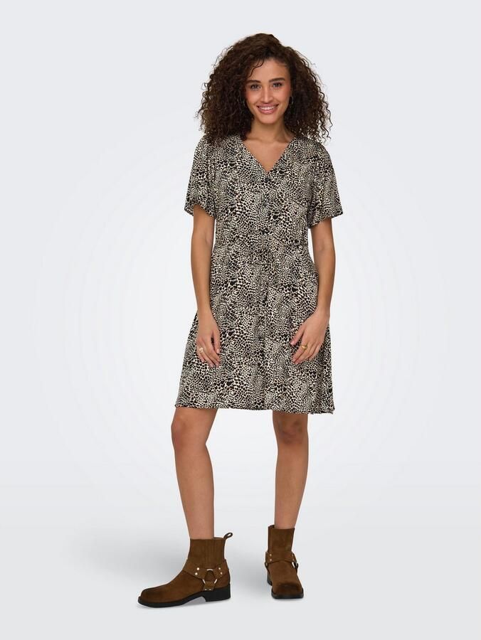 Only Regular fit mini-jurk van pure viscose model 'EVIDA' - Foto 3
