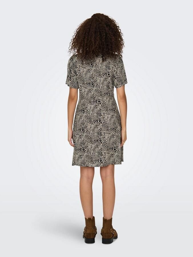 Only Regular fit mini-jurk van pure viscose model 'EVIDA' - Foto 4