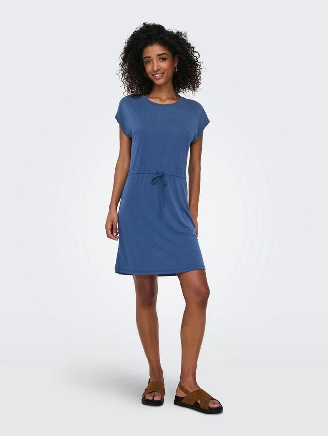 Only Getailleerde knielange jurk van viscosemix model 'HANNAH' - Foto 2