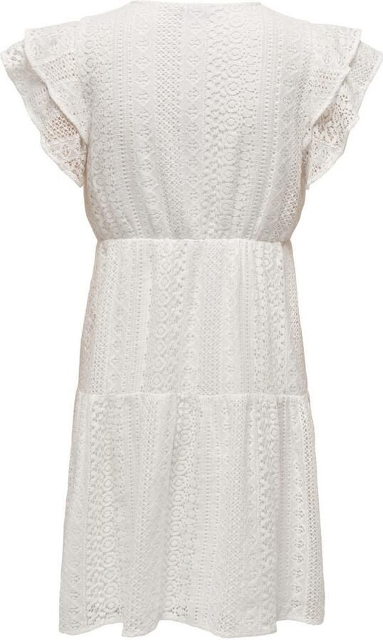 Only Licht uitlopende kanten jurk van puur katoen model 'HELENA' - Foto 3