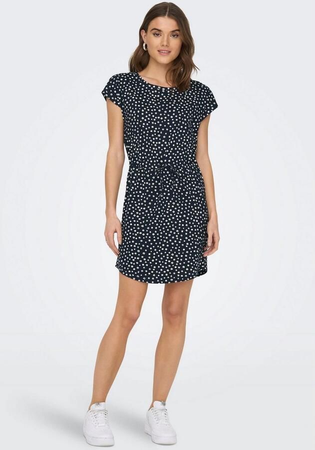 ONLY jurk ONLMAY met stippen donkerblauw wit - Foto 2