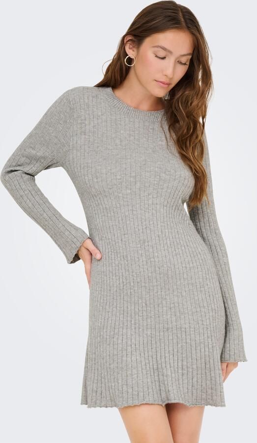 Only Uitlopende gebreide jurk van viscosemix model 'MICHELLA' - Foto 6