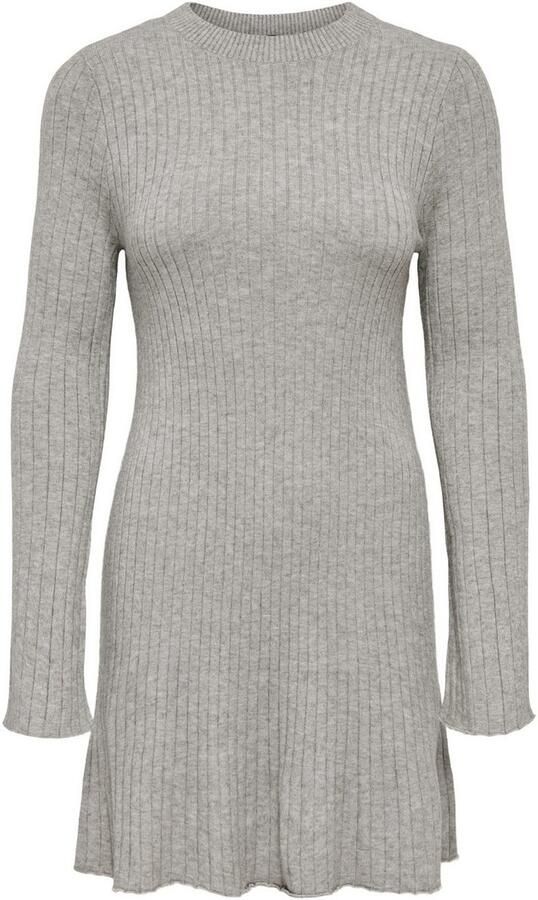 Only Uitlopende gebreide jurk van viscosemix model 'MICHELLA' - Foto 5