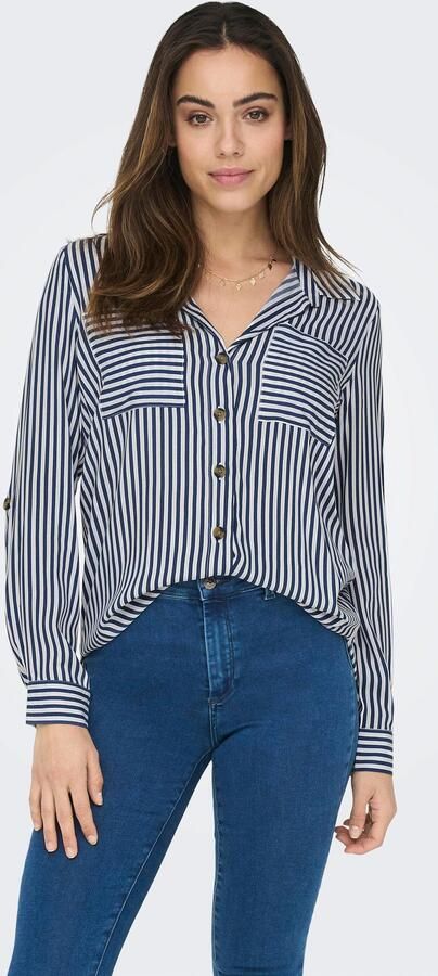 Only Blouse van viscose met verlengd rugpand model 'YASMIN' - Foto 6