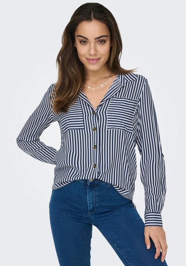 Only Blouse van viscose met verlengd rugpand model 'YASMIN' - Foto 3