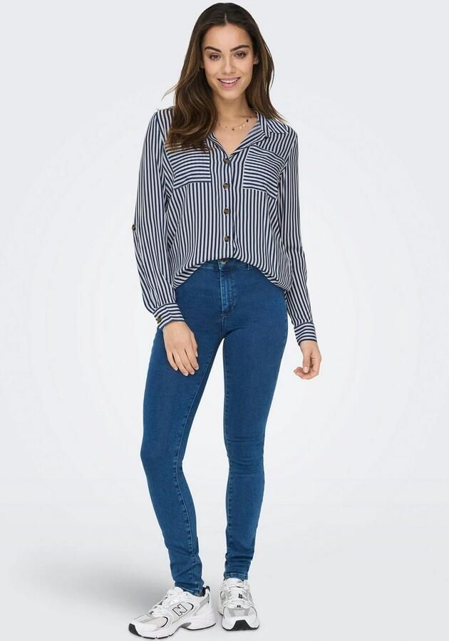 Only Blouse van viscose met verlengd rugpand model 'YASMIN' - Foto 4