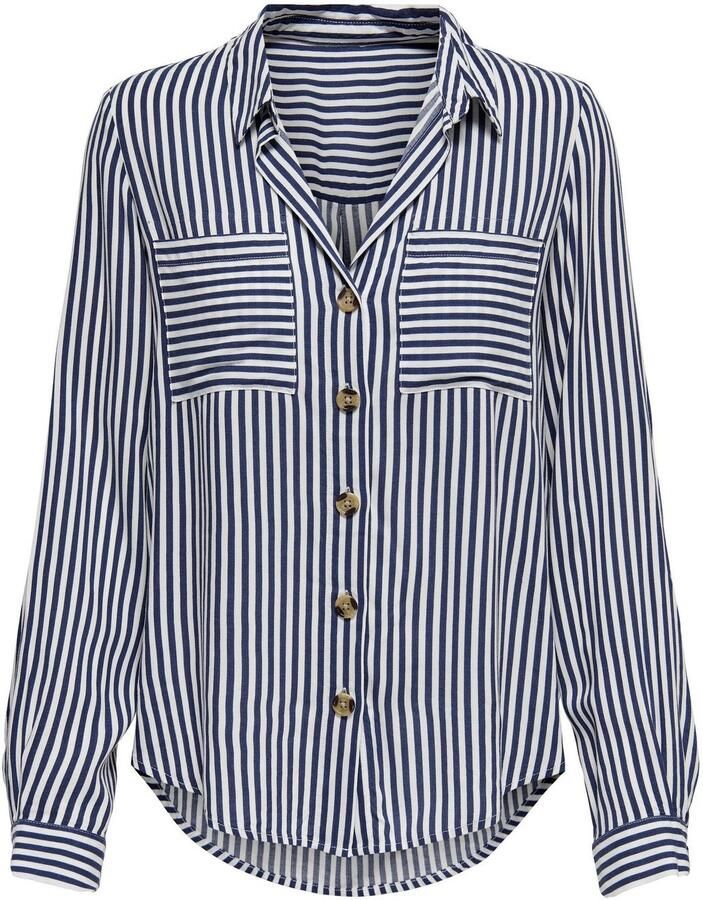 Only Blouse van viscose met verlengd rugpand model 'YASMIN'