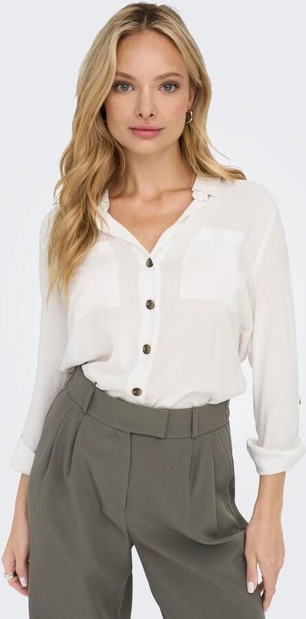 Only Blouse van viscose met verlengd rugpand model 'YASMIN' - Foto 6