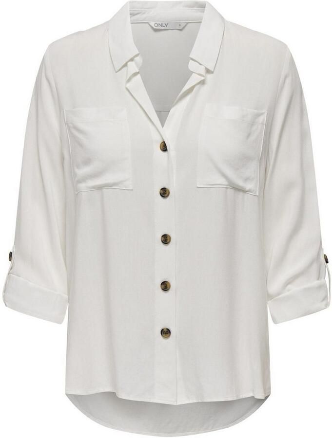 Only Blouse van viscose met verlengd rugpand model 'YASMIN' - Foto 2