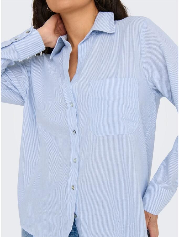 Only Overhemdblouse ONLALINA LIFE L S STRIPE SHIRT WVN