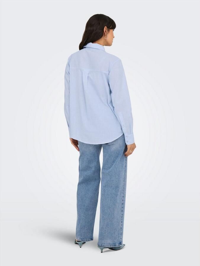 Only Overhemdblouse ONLALINA LIFE L S STRIPE SHIRT WVN - Foto 4