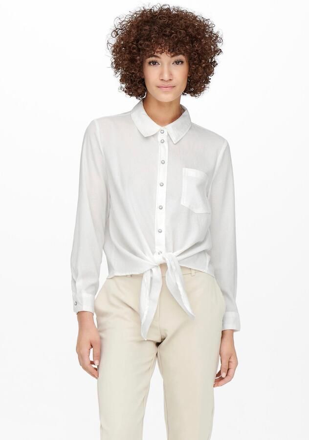 Only Overhemdblouse ONLLECEY LS KNOT SHIRT NOOS WVN - Foto 9