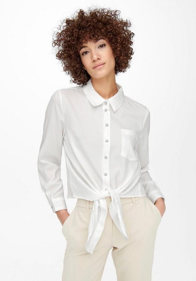 Only Overhemdblouse ONLLECEY LS KNOT SHIRT NOOS WVN - Foto 6