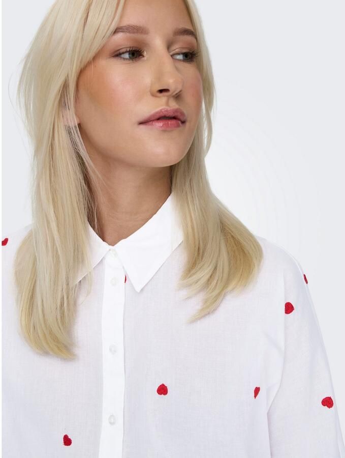 Only Overhemdblouse ONLNEW LINA GRACE LS EMB SHIRT NOOS WVN - Foto 4