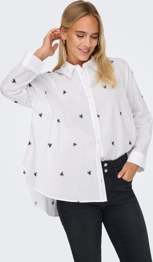 Only Loose fit overhemdblouse van puur katoen model 'NEW LINA GRACE' - Foto 6