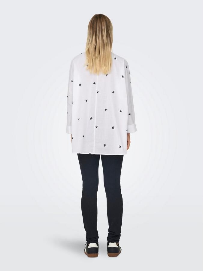 Only Loose fit overhemdblouse van puur katoen model 'NEW LINA GRACE' - Foto 5