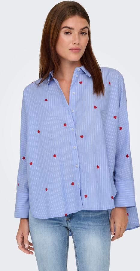 Only Regular fit blouse met lange mouwen en motiefstitching 'NEW LINA GRACE' - Foto 6