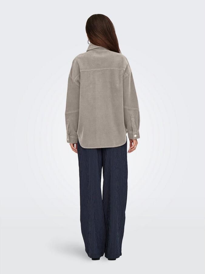Only Overhemdblouse ONLTIGGY L S CORD SHACKET PNT