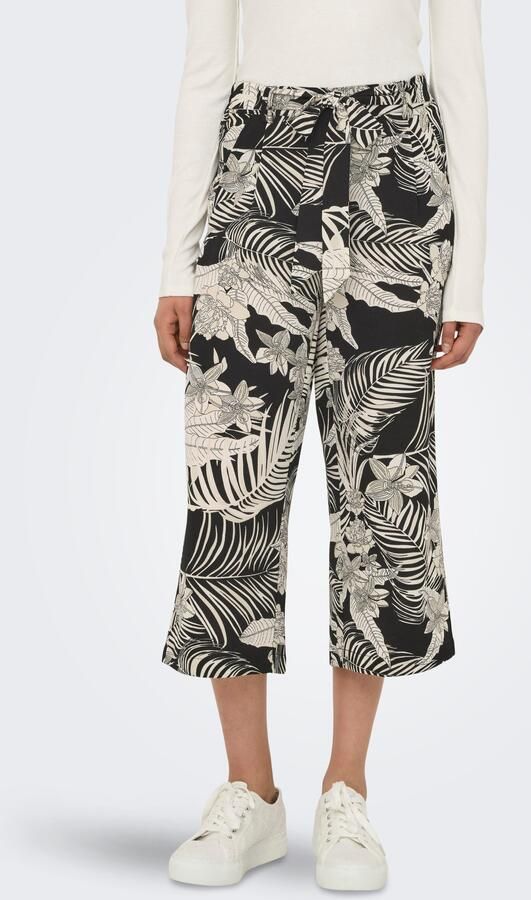 Only Palazzobroek ONLWINNER – Culottebroek met elastische band en tunnelkoord - Foto 9