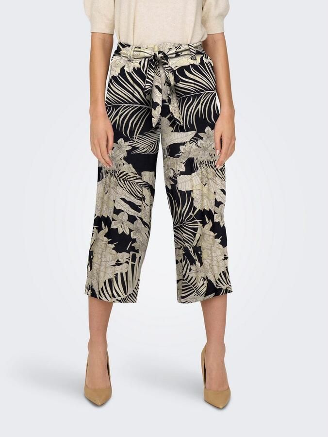 Only Palazzobroek ONLWINNER – Culottebroek met elastische band en tunnelkoord