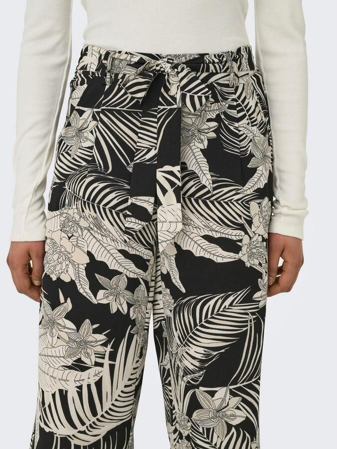 Only Palazzobroek ONLWINNER – Culottebroek met elastische band en tunnelkoord - Foto 2