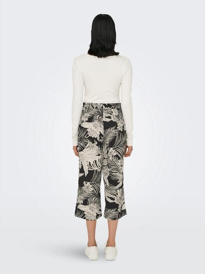 Only Palazzobroek ONLWINNER – Culottebroek met elastische band en tunnelkoord - Foto 4