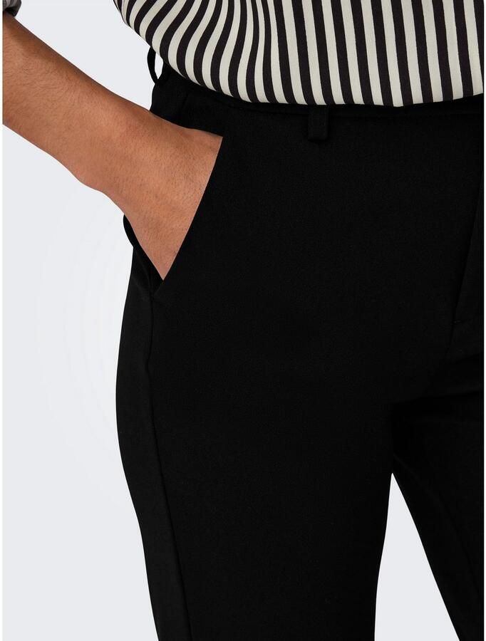 ONLY high waist straight fit pantalon ONLRAFFY-YO van polyester zwart