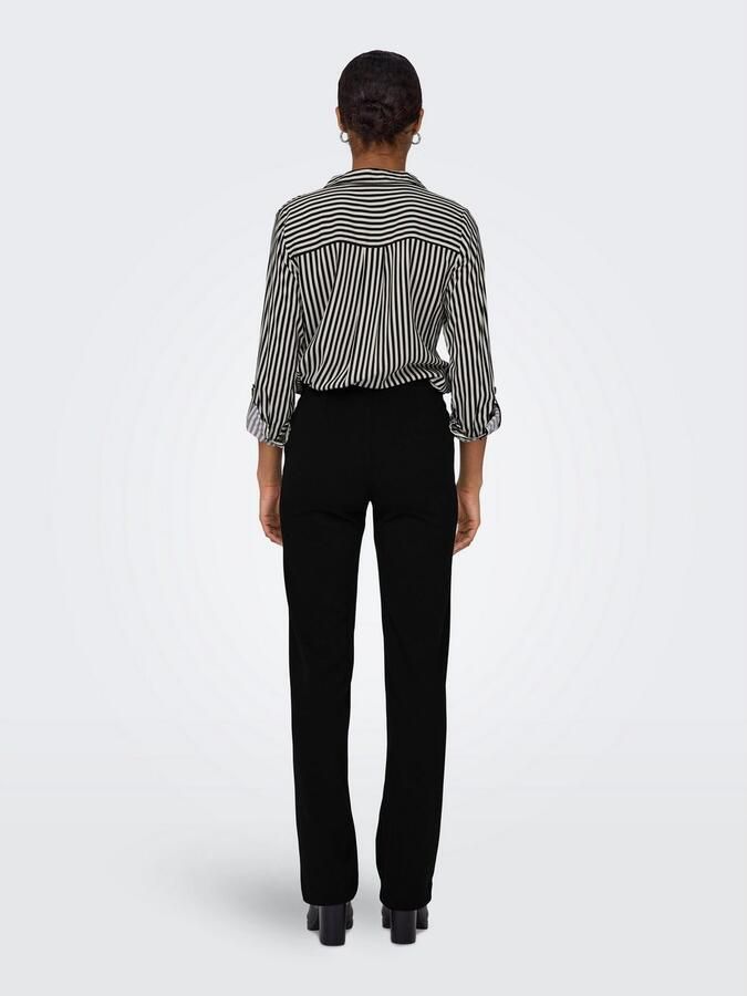 ONLY high waist straight fit pantalon ONLRAFFY-YO van polyester zwart - Foto 3