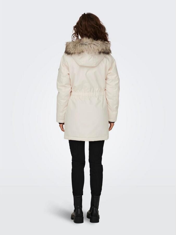 Only Getailleerde parka met imitatiebont model 'IRIS' - Foto 4