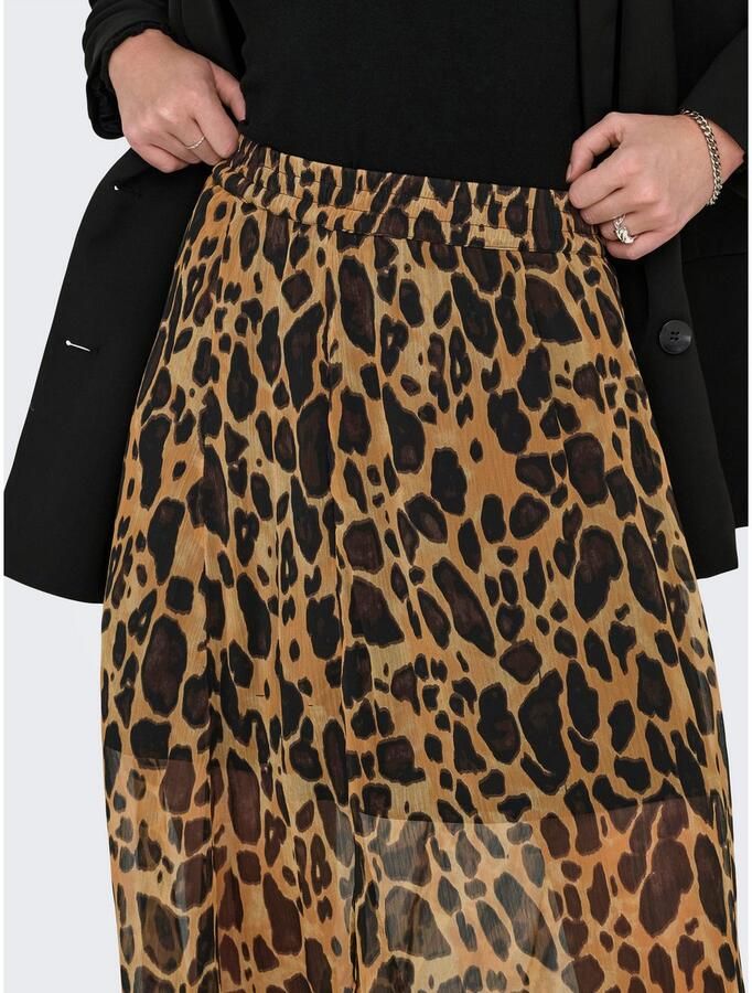 Only Plooirok ONLASTA – Enkellange rok met elastische band regular fit jersey polyester elastische band effen - Foto 4