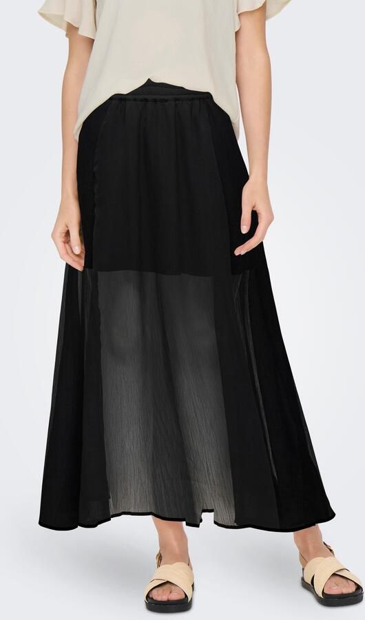 Only Plooirok ONLASTA – Enkellange rok met elastische band regular fit jersey polyester elastische band effen - Foto 3