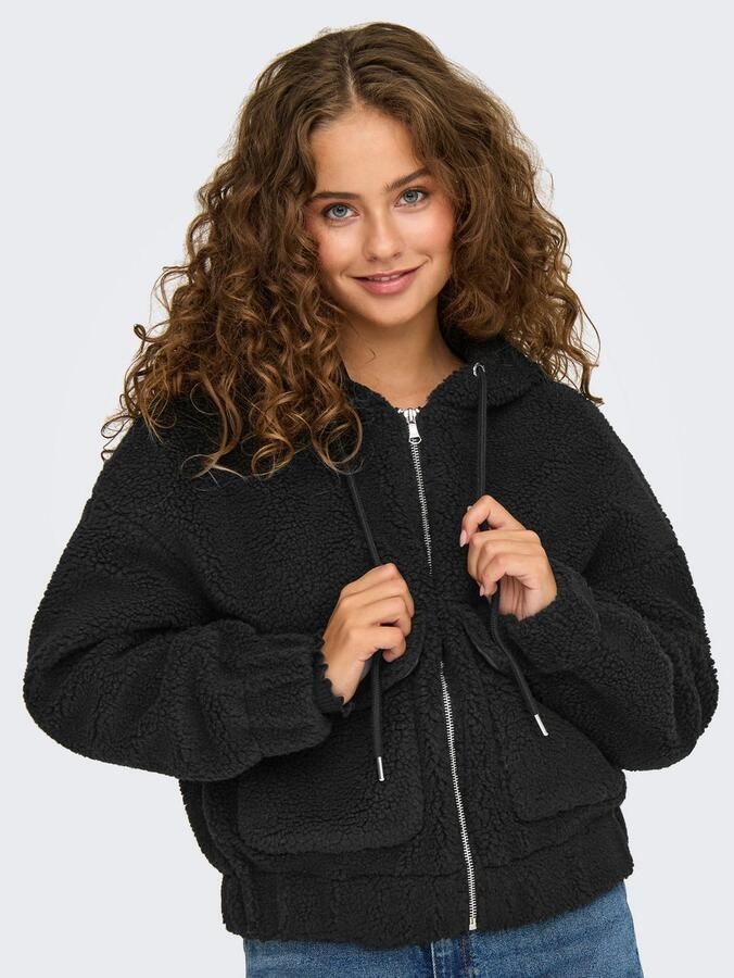 Only Pluche jas met capuchon ONLTANJA TEDDY HOOD JACKET OTW NOOS - Foto 4