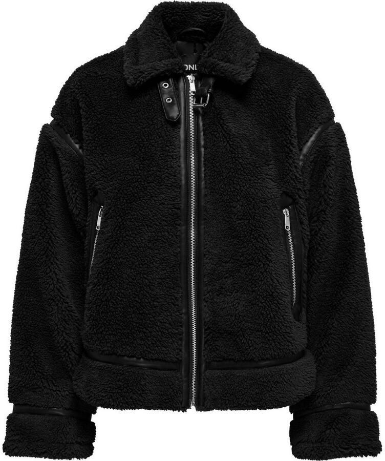 Only Regular fit jack van teddybont met leren details model 'MICHELLE'