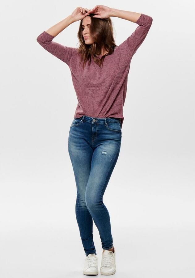 Only Shirt met 3 4-mouwen ONLALBA 3 4 TOP JRS NOOS - Foto 6