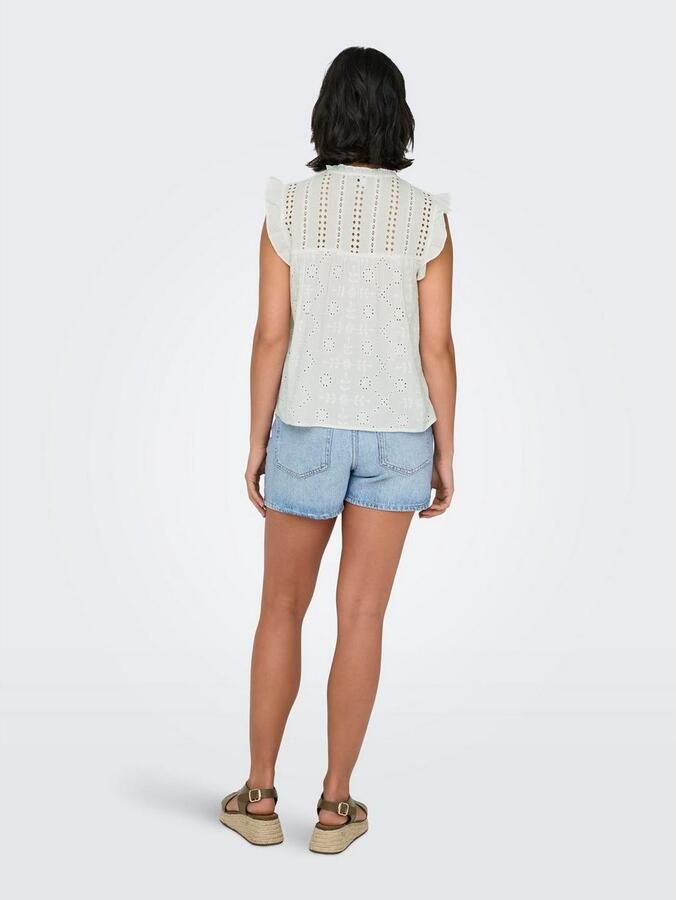 Only Loose fit blousetop van puur katoen model 'REVA LIFE' - Foto 3