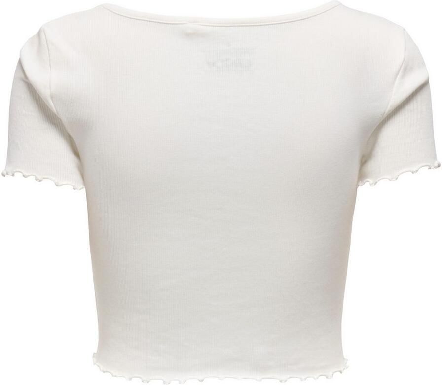 Only Regular fit korte top van een mix van katoen en elastaan model 'BETTY' - Foto 3