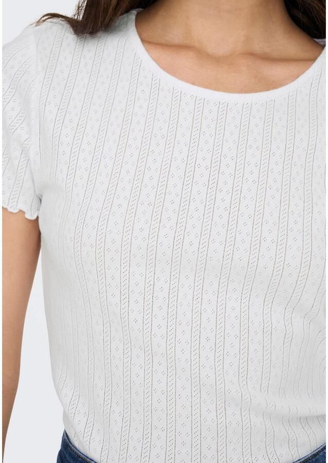 Only Regular fit T-shirt van puur katoen model 'CARLOTTA' - Foto 3