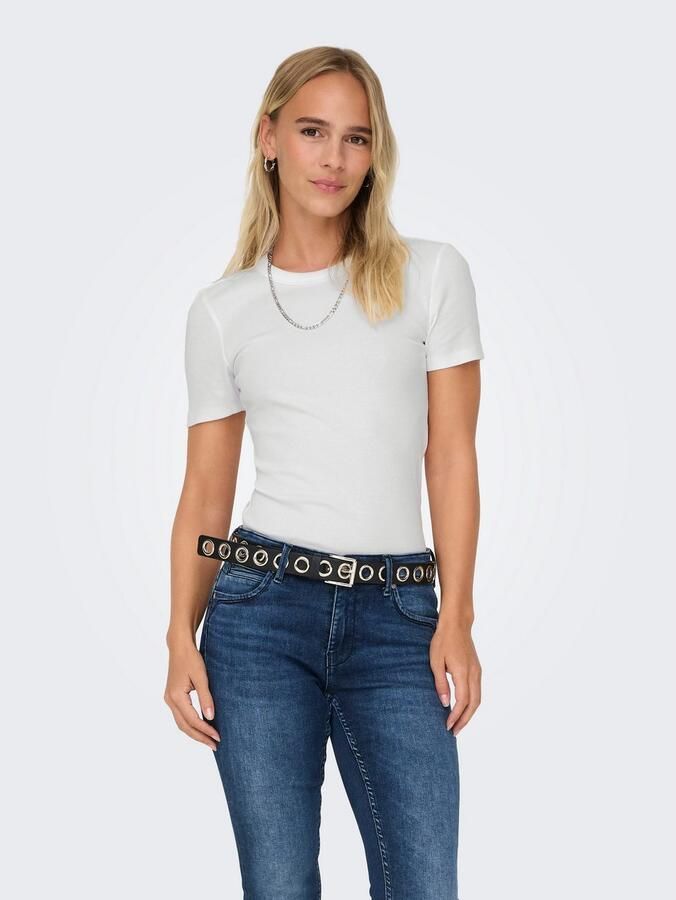 Only Shirt met korte mouwen ONLEASY S S O-NECK TOP BOX JRS - Foto 3