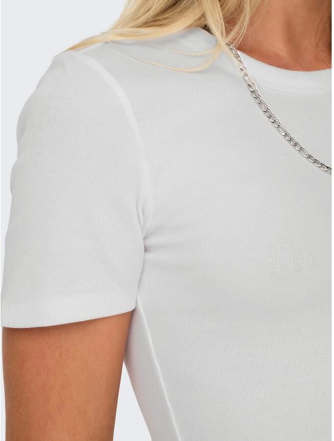 Only Shirt met korte mouwen ONLEASY S S O-NECK TOP BOX JRS