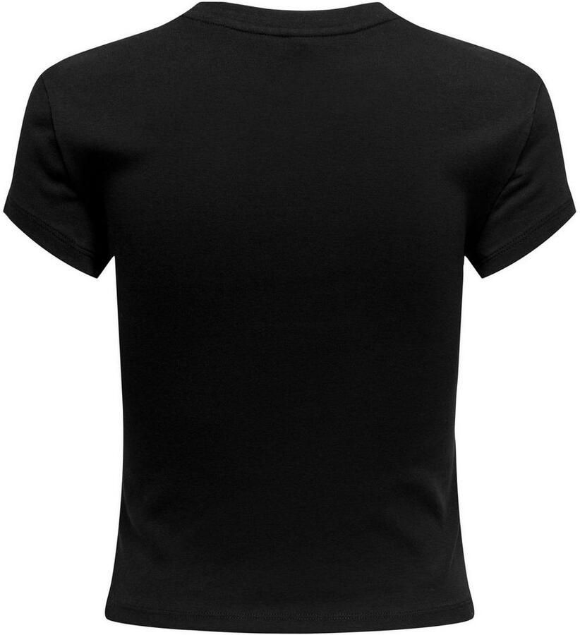 Only Shirt met korte mouwen ONLELINA S S O-NECK SHORT TOP JRS NOOS