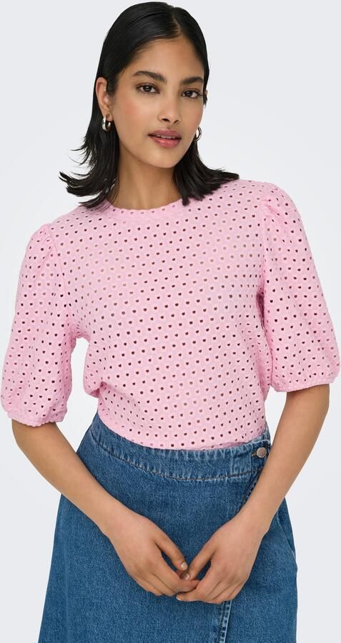 Only Shirt met korte mouwen ONLELISA S S O-NECK TOP BOX JRS - Foto 7