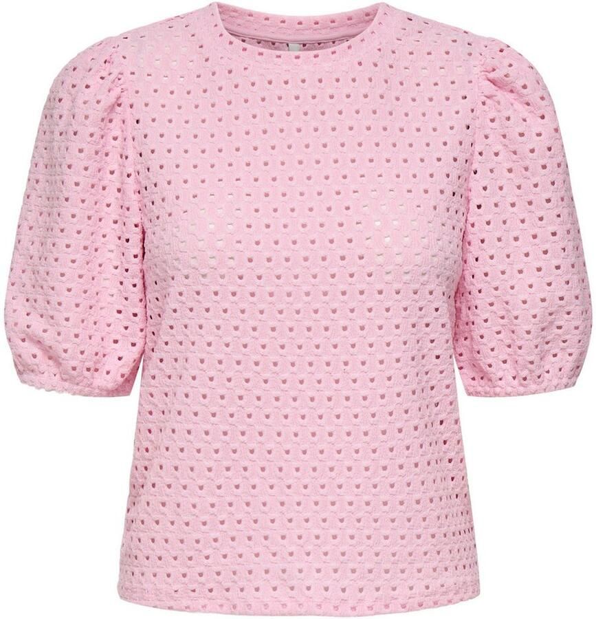 Only Shirt met korte mouwen ONLELISA S S O-NECK TOP BOX JRS - Foto 2
