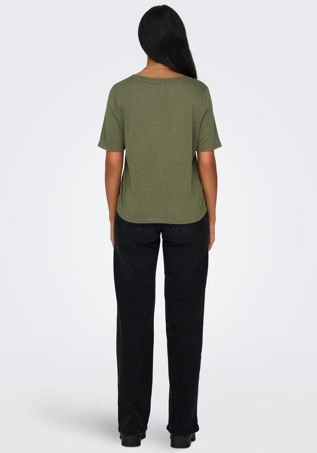 Only Shirt met korte mouwen ONLELISE S S V-NECK TOP JRS NOOS - Foto 5