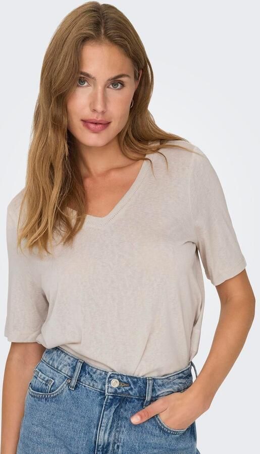 Only Shirt met korte mouwen ONLELISE S S V-NECK TOP JRS NOOS - Foto 7