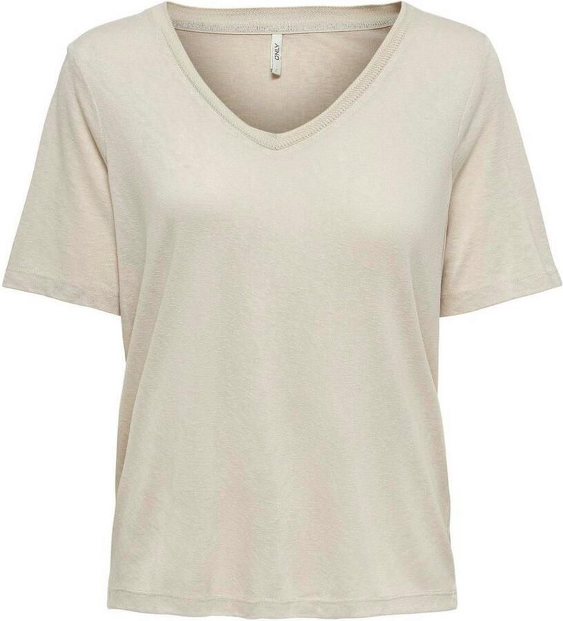 Only Shirt met korte mouwen ONLELISE S S V-NECK TOP JRS NOOS - Foto 2