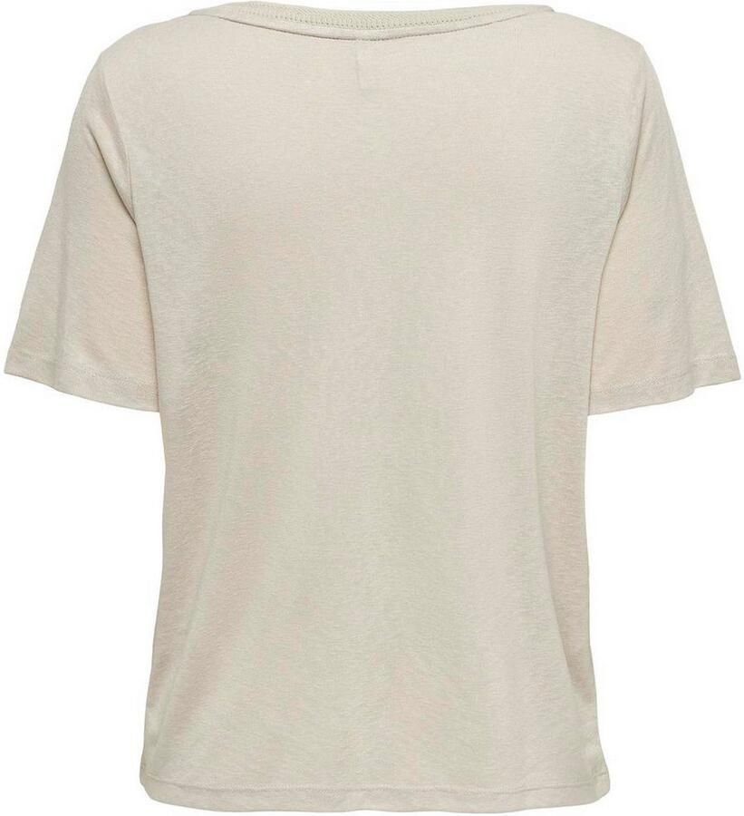 Only Shirt met korte mouwen ONLELISE S S V-NECK TOP JRS NOOS