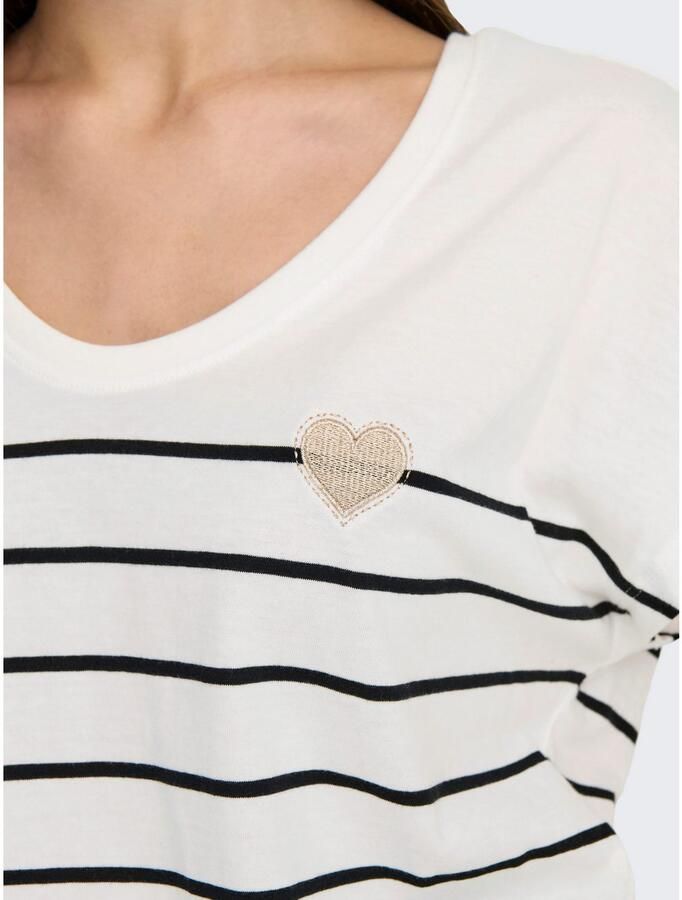 Only Shirt met korte mouwen ONLEMILY LIFE S S HEART TOP CS JRS - Foto 3